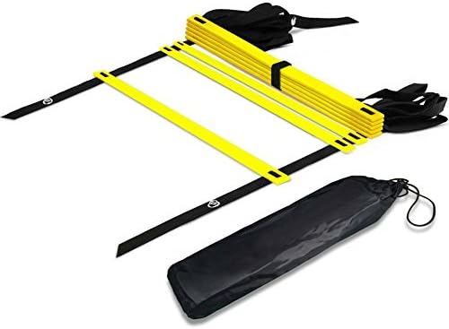 Agility Ladder MAXZOLA Adjustable Speed Ladder Soccer Training Tool with Carry Bag (8-Rung)