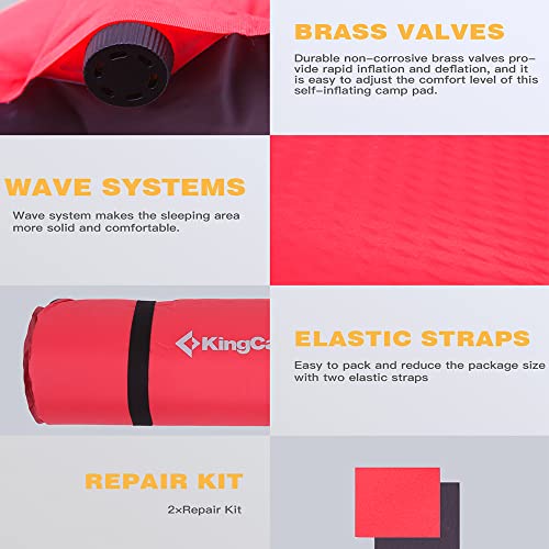 KingCamp Camping Sleeping Pad Self Inflating Camping Mattress 10 R