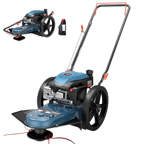 SENIX 22 Inch Walk Behind String Trimmer, 160cc 4-Cycle Engine Gas Brush Hog Mo…