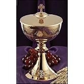 Etched Celtic Cross Ciborium with Cover