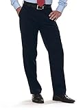 Van Heusen Men's Flat Front Polyester Uniform Pants - Navy