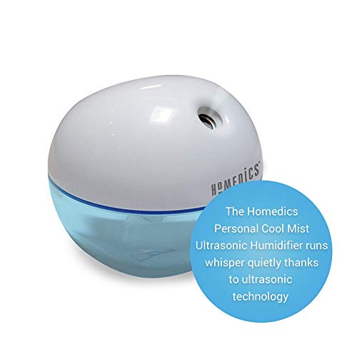 HoMedics Personal Ultrasonic Humidifier 200 ML Reservoir, 4 Hour