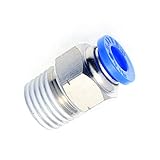 MettleAir MTC 1/8-N02 Push to Connect Straight Male Fitting, 1/8