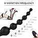 Maison-Market Vibrating Anal Beads Butt Plug with Remote Control Prostate Stimulation Massage 9 Vibrating Anal Training Vibrator Adult Sex Toy, Rechargeable Anal Bead Waterproof, for Men Women Couples