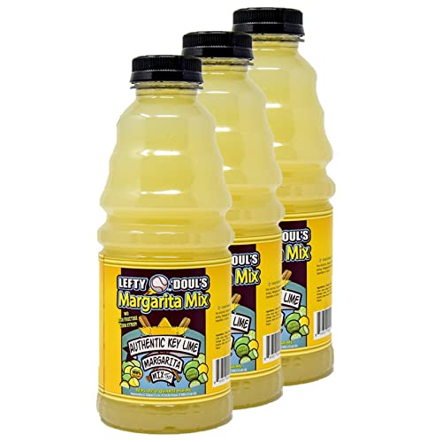 LEFTY O’DOUL’S MARGARITA MIX, 32 FL OZ, PACK OF 3 – AUTHENTIC KEY LIME MARGARITA MIX
