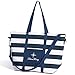 Fishers Finery Heavy Duty Tote Bag Insulated Canvas Beach Bag with Zipper