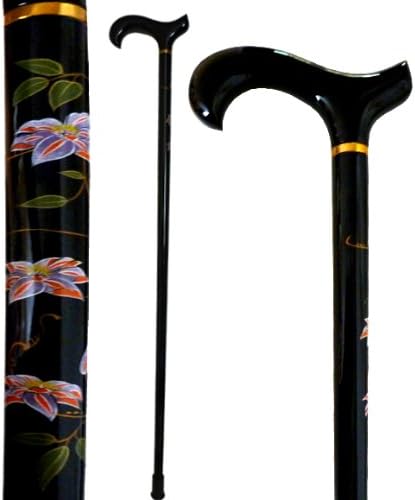Vista International Hand Painted Orchid Stick Walking Poles, Multicolor