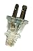 Royal Designs Lamp Cord with Molded Plug, Stripped Ends Ready for Wiring, 12 ft long, Clear Silver, SPT-2 UL Listed, Set of 2