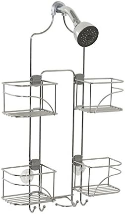 NEW Bathroom Caddy for Hand Held Shower, Bath Basket Shelf Wall Organizer Chrome