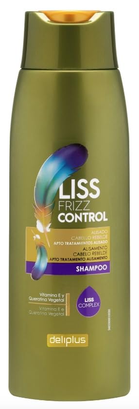 Liss Frizz Control Shampoo 400 ml. Unruly hair with Vitamin E and Keratin. Deliplus