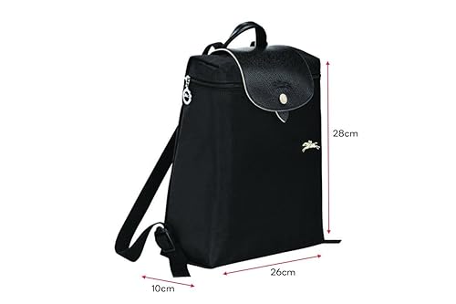 Longchamp 'Le Pliage' Nylon and Leather Club Backpack, Black in - Main Image