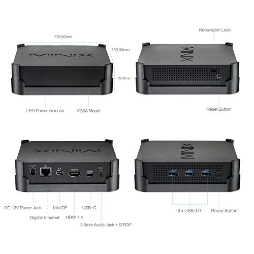 MINIX NEO N42C-4, Intel Pentium Mini PC with Windows 10 Pro (64-bit) [4GB/32GB/Upgradeable/Dual-Band Wi-Fi/Gigabit Ethernet/4K @ 60Hz/Triple Display/USB-C]. Sold Directly by MINIX Technology Limited.