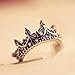 Alpertie Fashion Princess Silver Rhinestone Crown Wedding Rings Size 7 8 9