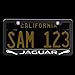 Fit Jaguar Laser Engraved License Plate Frame Made of Industrial Grade Powder Coated Black Matte Black Stainless Steel w/ Caps and Accessories