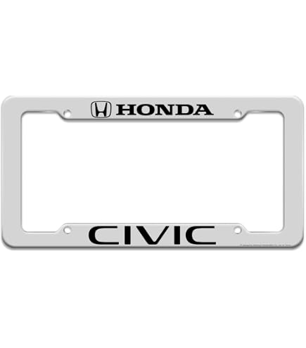 thumbnail image 2 of Honda Civic Si Unbreakable Polycarbonate License Plate Frame – Black, Front/Rear, Licensed 2 of 5