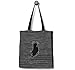 Andes Heavy Duty Gusseted Canvas Tote Bag, Handmade from 12-ounce 100% Natural Cotton, Perfect for Shopping, Laptop, School Books, The Sleeping Cat Black