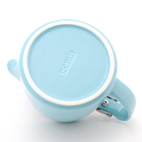 FORLIFE Stump Teapot with SLS Lid and Infuser, 18Ounce, Turquoise