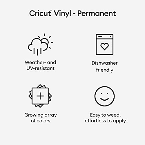 Cricut Premium Permanent Vinyl Roll (12 in x 30 ft), WeatherResistant