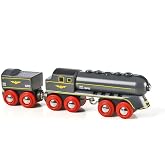 BRIO World - 33697 Speedy Bullet Train - Engaging 2-Piece Wooden Toy Train Set | Ideal for Kids Age 3+ | Enhances Motor Skills | Compatible Railway Toys | FSC Certified Materials