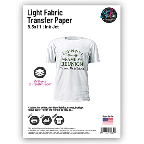 NuFun Activities Heat Transfer Paper for T Shirts, Light Fabrics