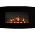 Regal Flame Gibson Living GL5135LE Soho 35 Inch Curved Black Log Wall Mounted Electric Fireplace