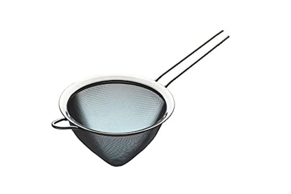 KitchenCraft Fine-Mesh Stainless Steel Conical Sieve, 15 cm (6"), Silver