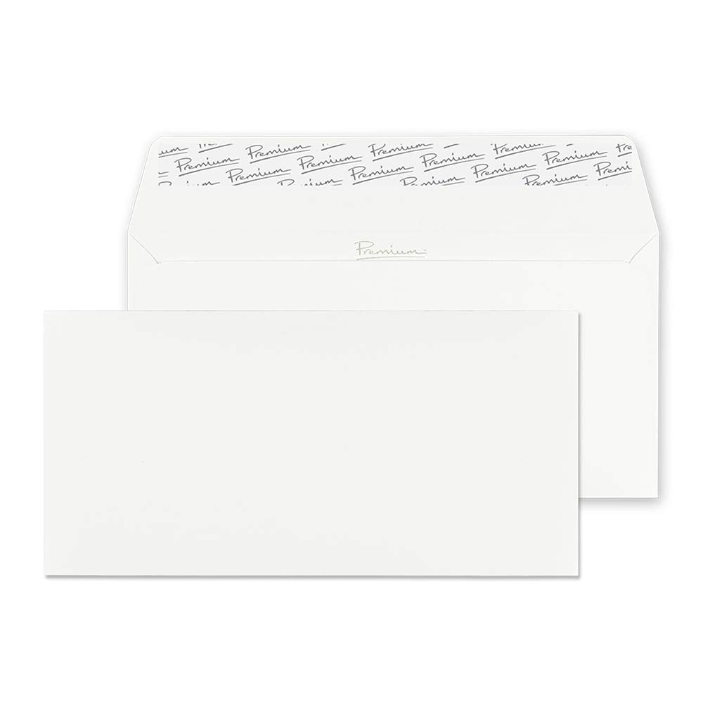 Blake Business DL 110 x 220 mm 120 gsm Peel & Seal Wallet Envelopes (37254) Brilliant White Wove - Pack of 25