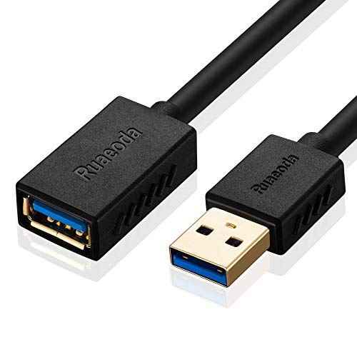 USB 3.0 Extension Cable 12 ft,Ruaeoda 12 Foot USB Power Extension Cable SuperSpeed USB 3.0 Type A Male to Female Extension Cord for Xbox,Printer,Playstation,USB Flash Drive,Card Reader,Hard Drive