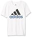 adidas Little Boys' Short Sleeve Logo Tee Shirt, White, 6