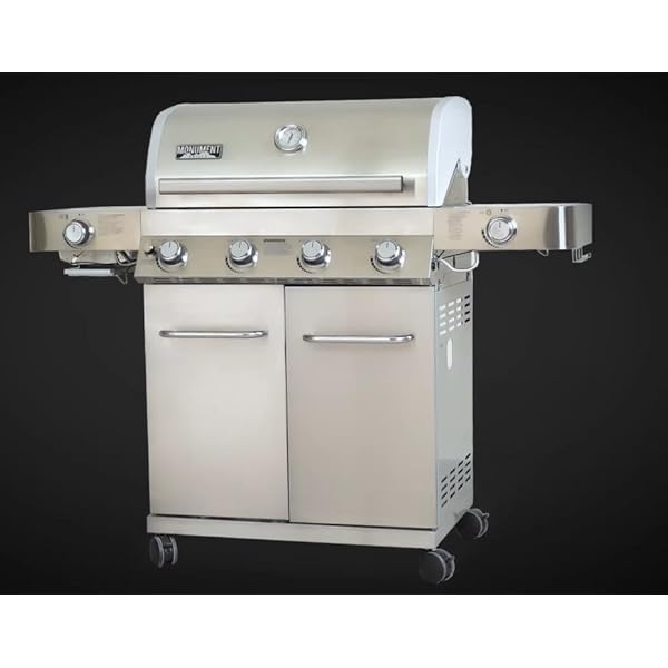 Monument-Grills-24367-Stainless-Steel-4-Burner-Propane-Gas-Grill-wSide-Sear-Burners