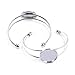 ZX Jewelry 5pcs/lot Fit 1 Inch Round Cabochon Bezel Tray Blank Bangles Bracelets for Men and Women