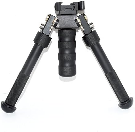 TACKSPORT CNC QD Flat Adjustable Picatinny Rail 6.5 - 9 inch Hand Bipod