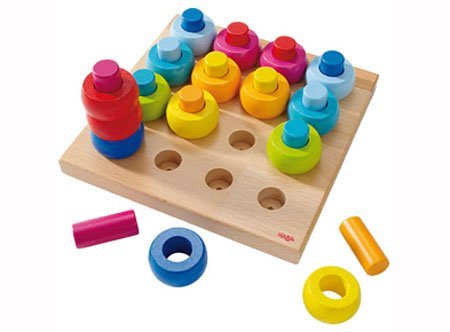 HABA Rainbow Whirls Pegging Game (Made in Germany)