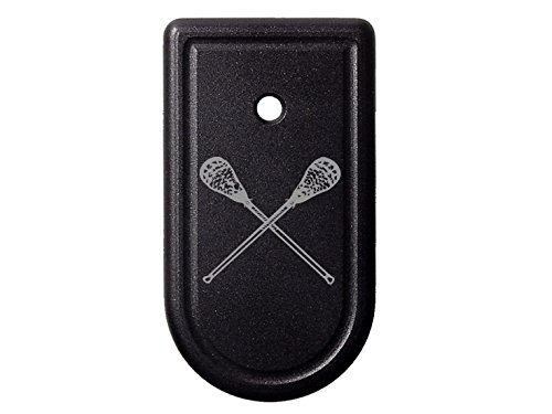 NDZ Performance Magazine Base Plate for Springfield XDs 9mm .45 Black - Lacrosse Sticks Crossed - Thumbnail 3