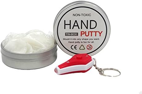 Slite 50g Glow in the Dark Putty With Small UV light in Tin Box Magic Toy for Kids (White to Green)