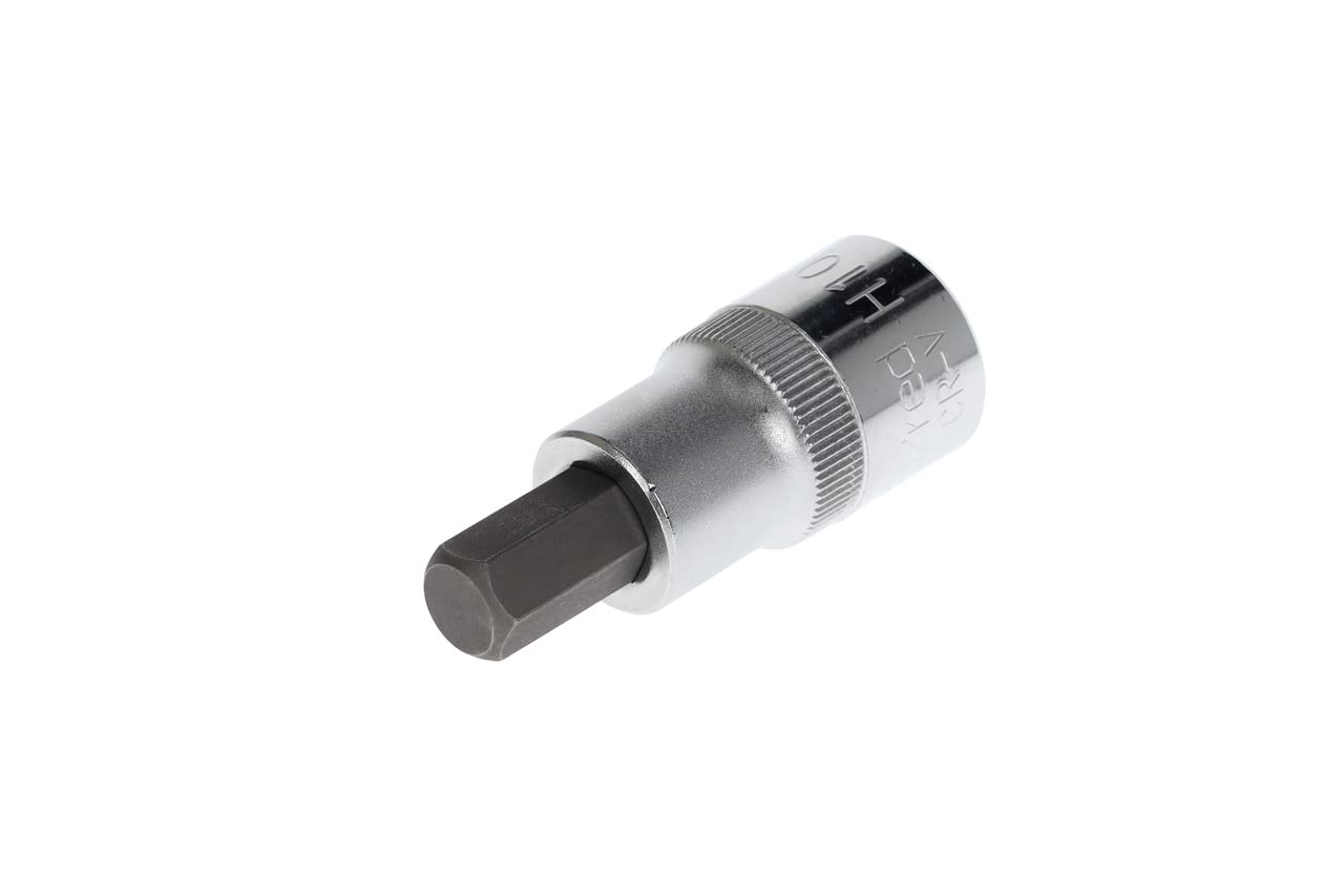GEDORE red Screwdriver bit socket hex, 10 mm AF, 1/2" 12.5 mm, Screwdriver bit socket, Tool, R62551010, Steel