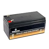 SLA Replacement Battery for 12V 3.2AH AGM Battery- Replaces BP3-12 ES3-12 PS-1230 PW1203- Chrome Battery