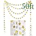 50 ft Twinkle Star Paper Silver & Gold Garland Bunting Banner Hanging Glittery Decoration, Decor for Birthday Party Baby Shower Christmas Weddings Christenings Barbecue Fetes Gard - 6 Pack