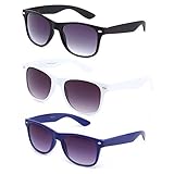 3 FOR $12 Newbee Fashion - 80's Classic Blue Brothers Horn Rimmed Style Vintage Retro Sunglasses Lots of Popular Colors to Choose!