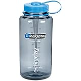 Nalgene Tritan Wide Mouth BPA-Free Water Bottle, Stainless Steel, 32 oz