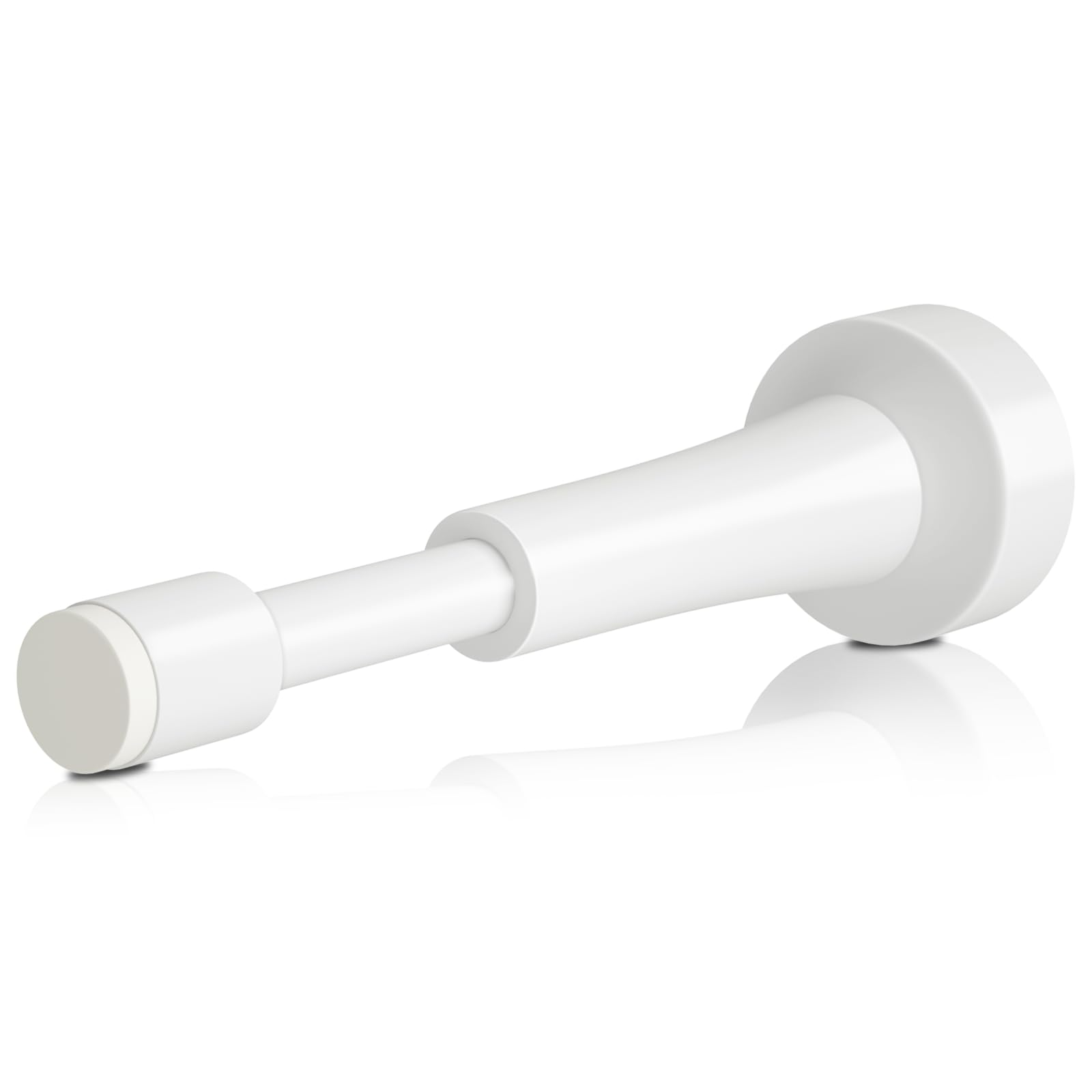 Photo 1 of Spring Door Stoppers for Wall - 4.33 Inch Door Stop for Bottom of Door, Aluminum Doorstopper with Silicone Tip, Screw & Adhesive Installation, White