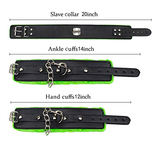BONDAGERIE-Kit-di-colore-Verde-in-Ecopelle-con-10-pezzi-sacco-in-raso-in-omaggio