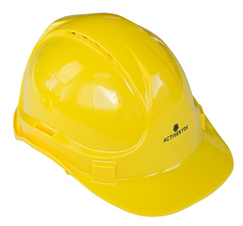 Active Kyds Adjustable Yellow Hard Hat for Kids Construction Costume (Large)