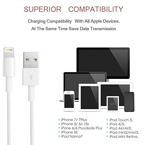 image for CovertSafe iPhone Charger, MFi Certified Charging Calbe, 4 Pack 3FT 6F
