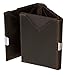 EXENTRI Leather Trifold Wallet - RFID Blocking w/Stainless Steel Locking Clip (Nubuck Brown)