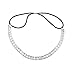 LUX ACCESSORIES Bridal Stretch Chain Crystal Pave Headband