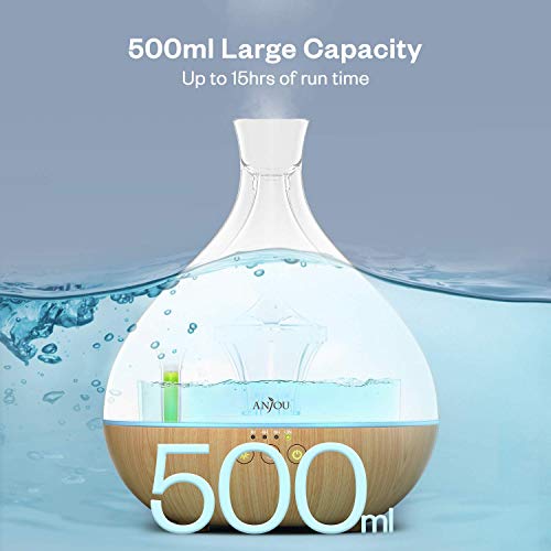 Essential Oil Diffuser, Anjou 500ml Cool Mist Humidifier Aromatherapy