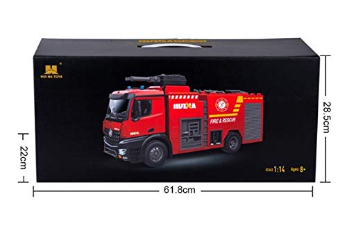 s-idee® S1562 Rc Feuerwehr Löschfahrzeug 1:14 LKW 12 Kanal Huina 1562 mit Spritzwasserfunktion – Bild 4