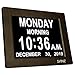 SVINZ 8’’ Extra Large Digital Calendar Day Clock for Elderly, 3 Alarms Dementia Clock for Impaired Vision, Memory Loss Clock with 2 Auto Dimming Option, Wood Grain