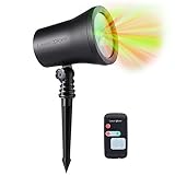 LaserXplore Aluminum Wireless Laser Christmas Lights, Moving Star projector with Speed Up/down, ideal for Christmas, Holiday, Parties, Landscape, and Garden Decoration, 1 Pack